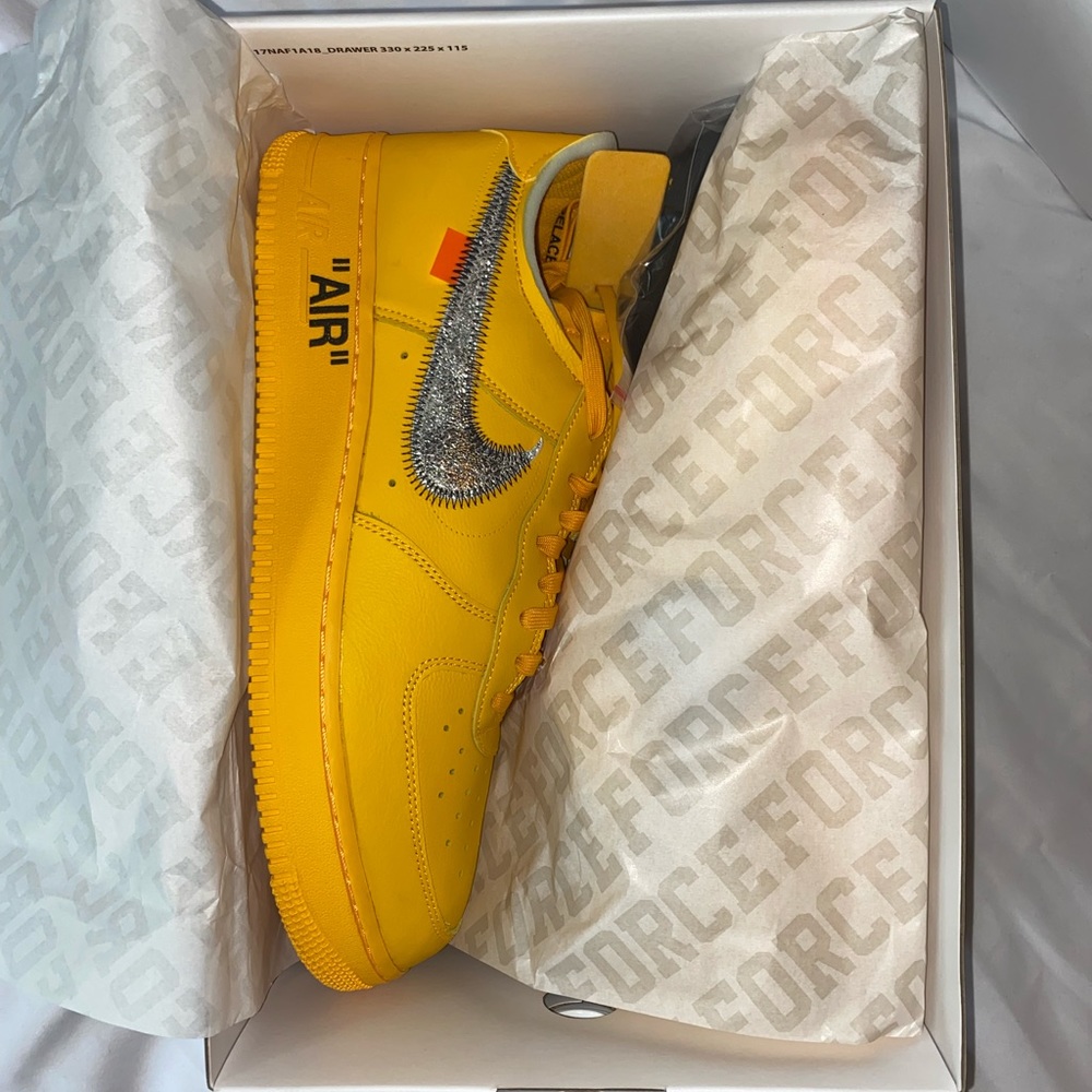 Nike Air Force 1 Off White ICA University Gold